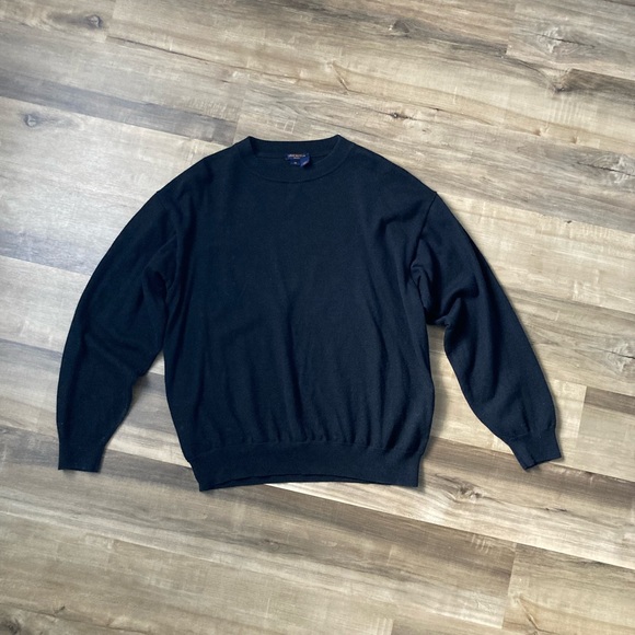 [Louis Vuitton] Rare Virgil Abloh Wool Reverse Label Uniforms Sweater Black - Picture 2 of 14